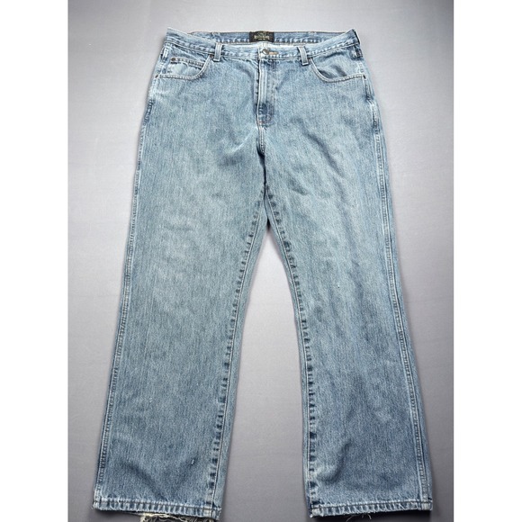 RedHead Light Wash Distressed Boot Cut Jeans Classic Denim Men's 36x30 - Picture 1 of 3